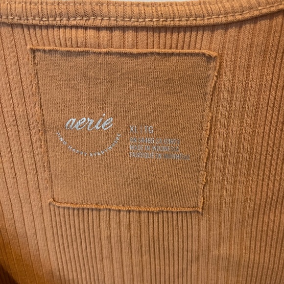 AERIE camel color bodysuit. Size XL. New with tags - Picture 3 of 4